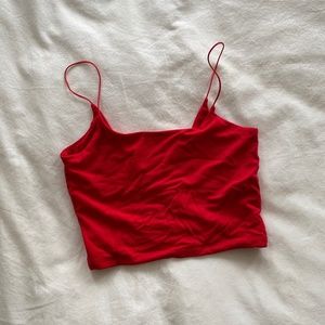 Wilfred red cropped tank top